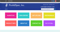 Desktop Screenshot of proadspec.com