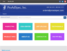 Tablet Screenshot of proadspec.com